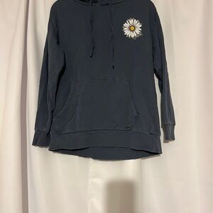 Oneill Navy Blue Hoodie with Daisy Embroidery